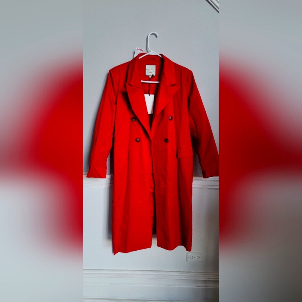 Red rain coat new with tags